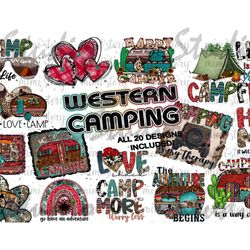 western camping bundle, desert camping png, camping cowhide, western camping png,sunflower png,western sublimations,west
