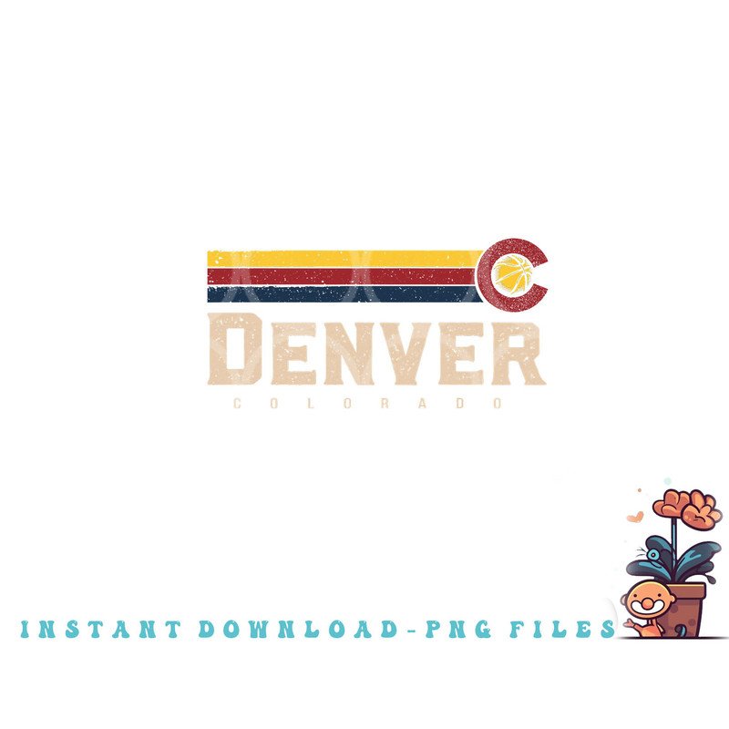 Vintage Denver Basketball CO Tee Retro B-ball Denver png, digital download copy.jpg