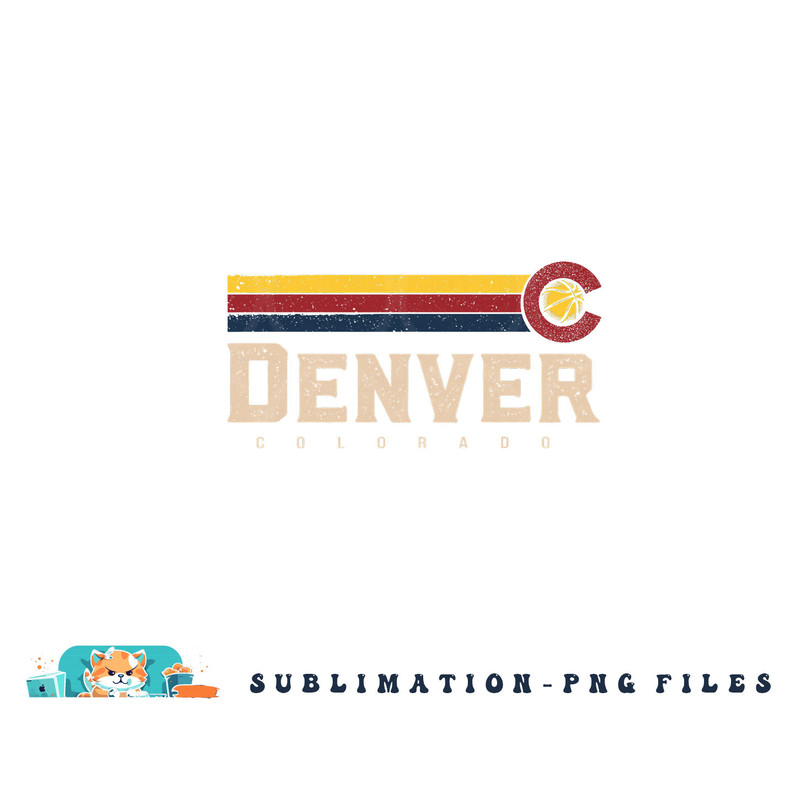 Vintage Denver Basketball CO Tee Retro B-ball Denver png, digital download copy.jpg