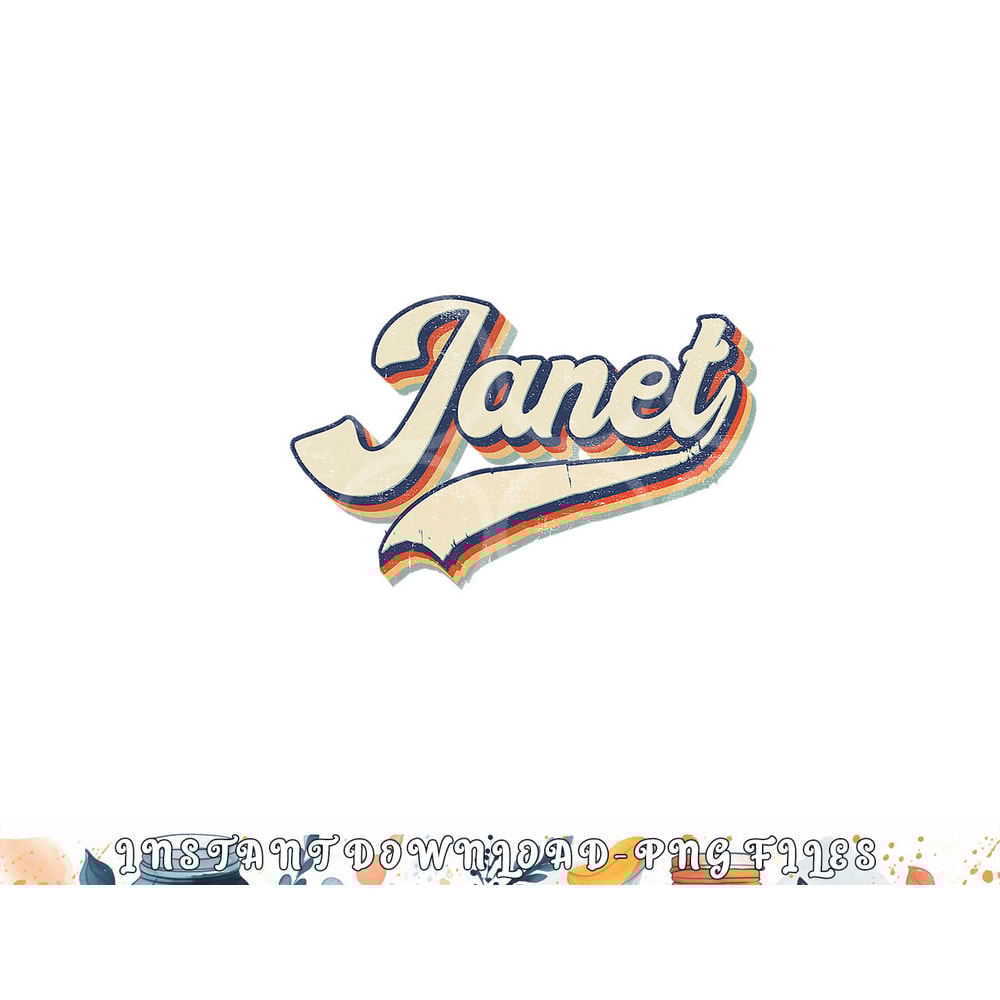 Vintage Janet Retro First Name Personalized 1970s Love Janet png, digital download copy.jpg
