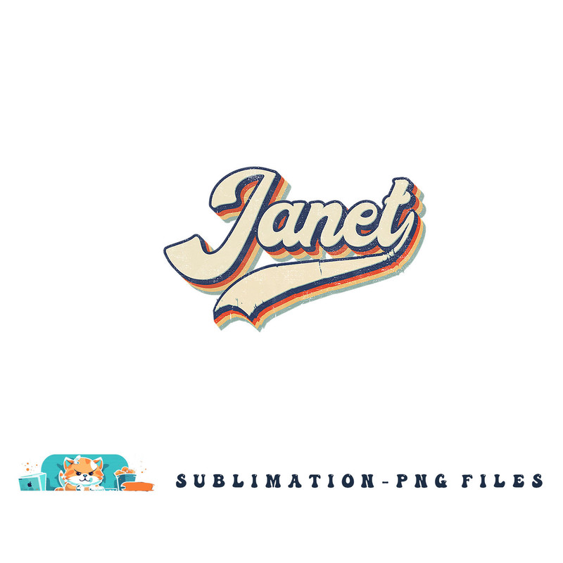 Vintage Janet Retro First Name Personalized 1970s Love Janet png, digital download copy.jpg