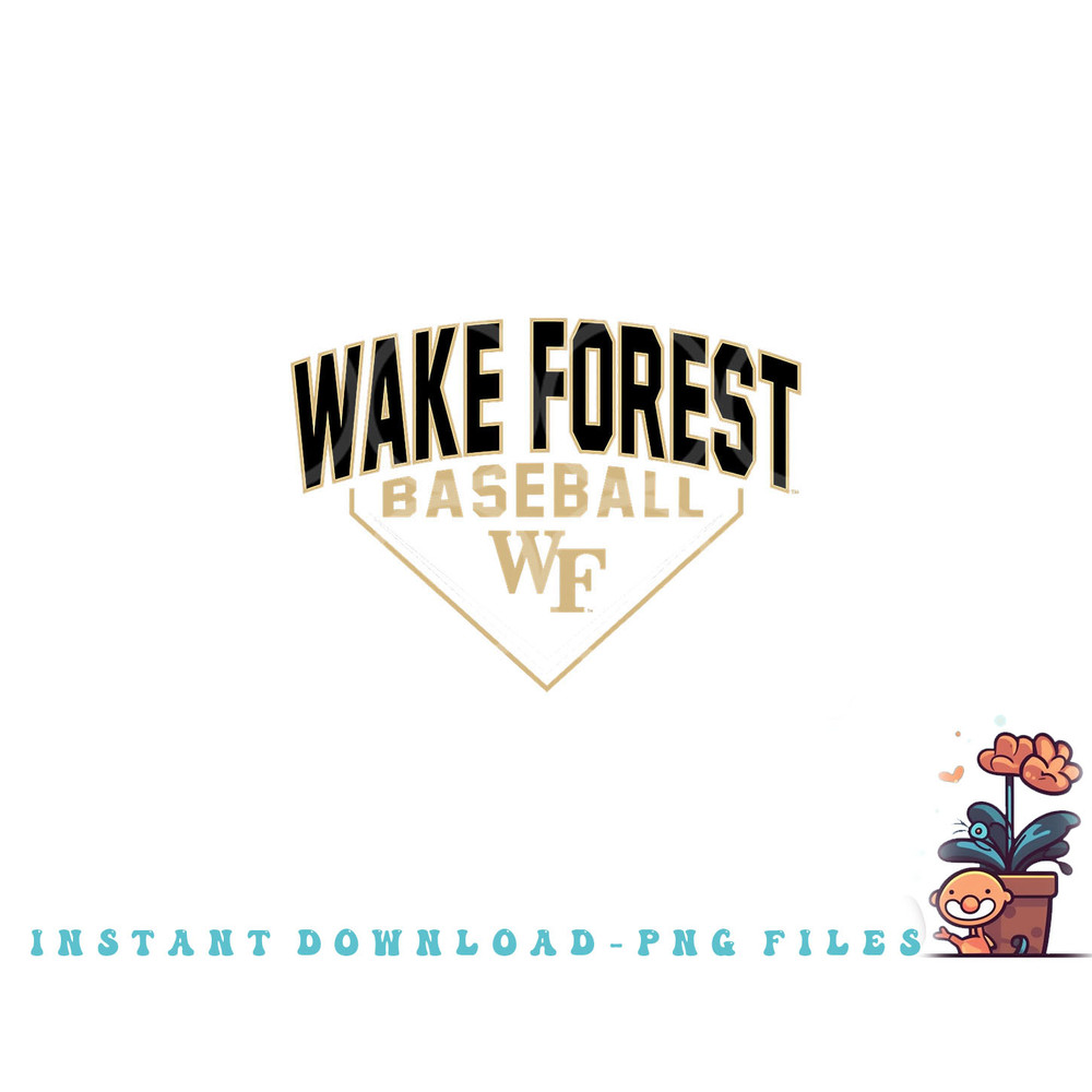 Wake Forest Demon Deacons Baseball Bullpen Black png, digital download copy.jpg