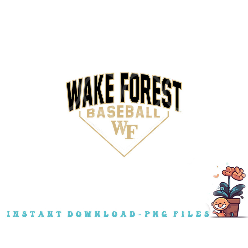 Wake Forest Demon Deacons Baseball Bullpen Black png, digital download copy.jpg