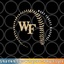 wake forest demon deacons baseball fastball png, digital download copy