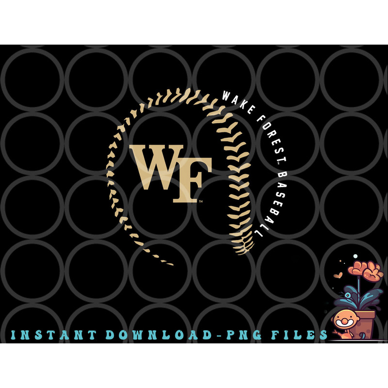Wake Forest Demon Deacons Baseball Fastball png, digital download copy.jpg