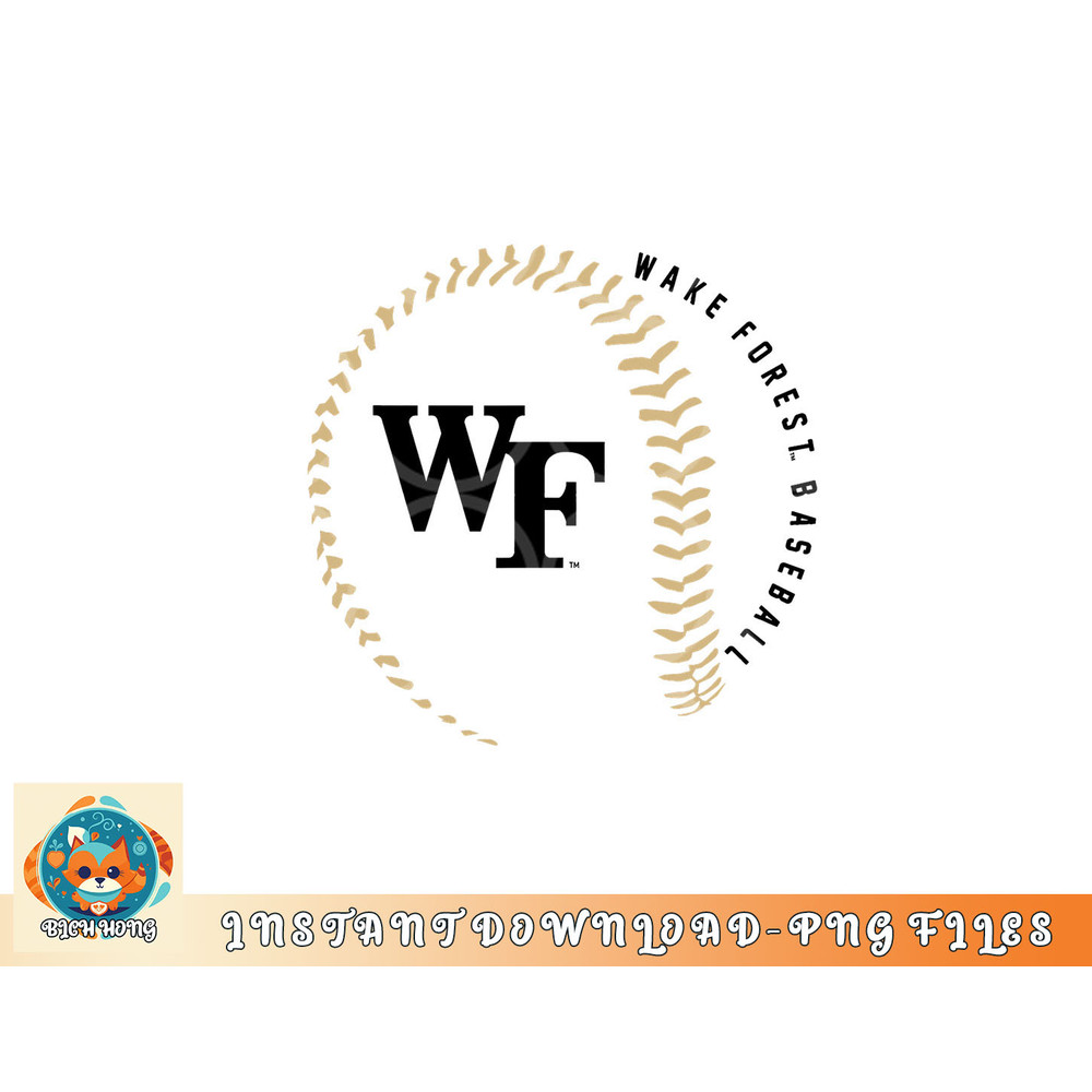 Wake Forest Demon Deacons Baseball Fastball White png, digital download copy.jpg