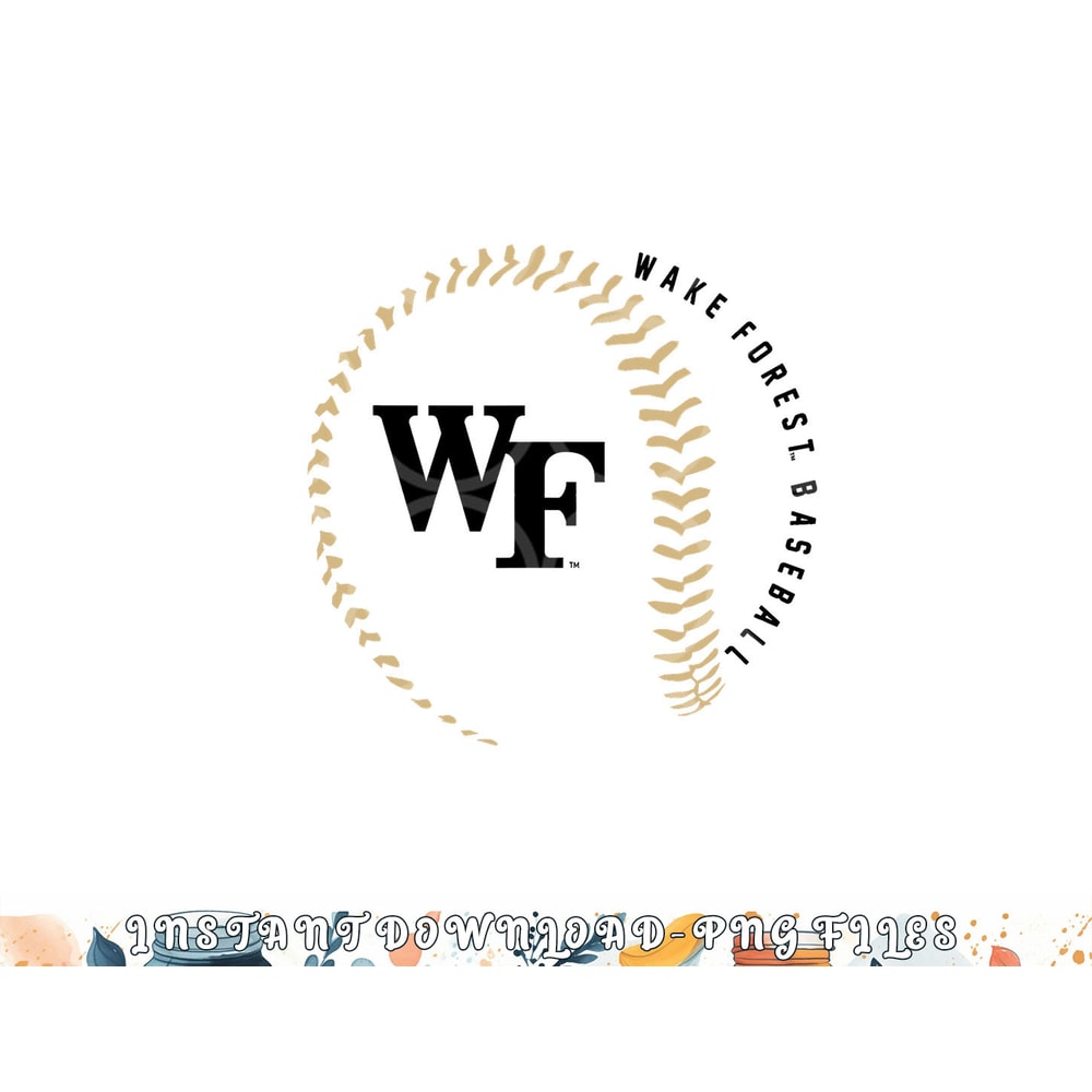 Wake Forest Demon Deacons Baseball Fastball White png, digital download copy.jpg