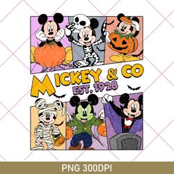 vintage disney portrait halloween png, mickey & friends halloween png, disney halloween png, disney halloween png 300dpi