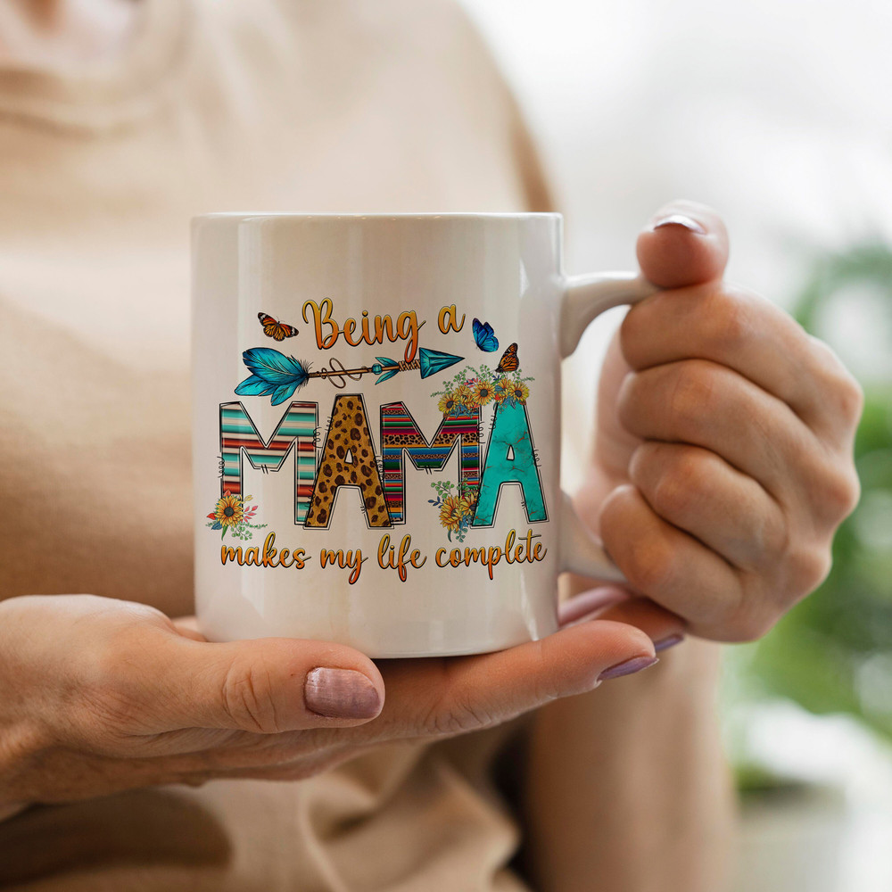 Being A Mama Makes My Life Complete Png Sublimation Design, Mother Png, Mother's Day Png, Sunflower And Butterfly Png, Digital Download - 3.jpg