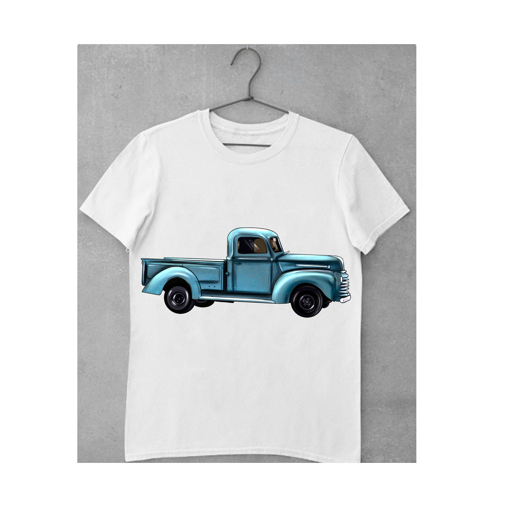 Blue Truck Png Sublimation Image,Digital Download, Old Turquoise Truck , Junkin Png, Graphic Clipart Sublimation Design - 2.jpg