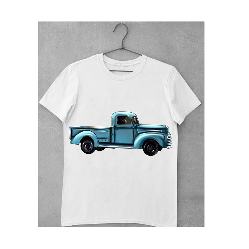 Blue Truck Png Sublimation Image,Digital Download, Old Turquoise Truck , Junkin Png, Graphic Clipart Sublimation Design - 2.jpg