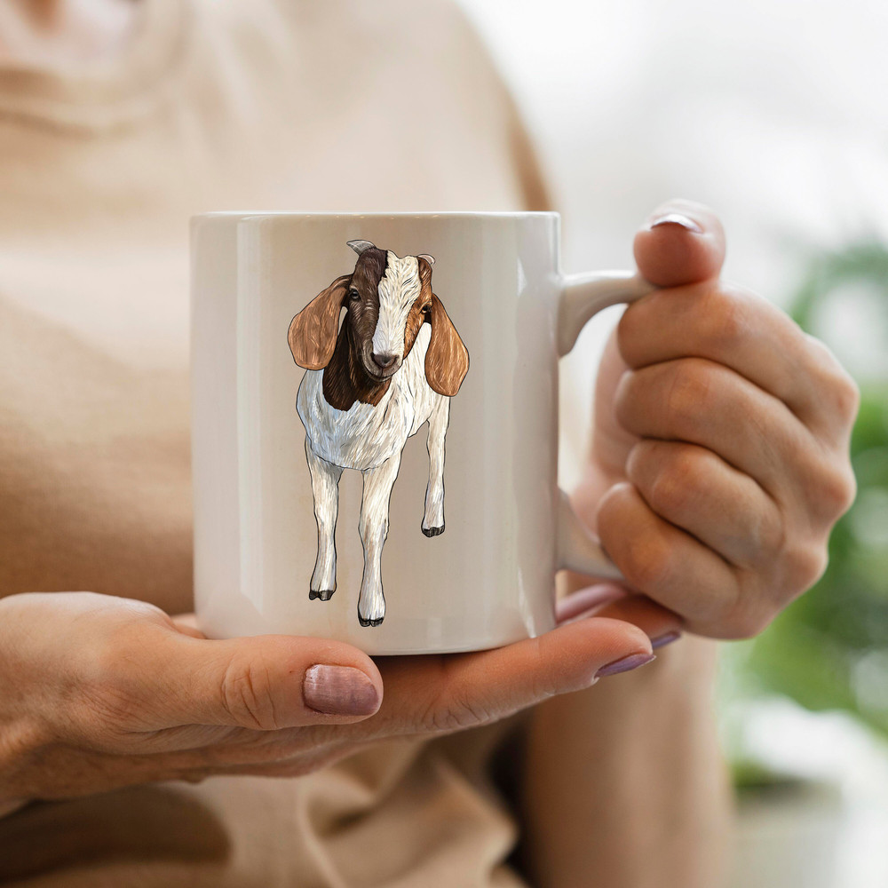 Boer Goat Png, Goat Png Sublimation Design, Goat Png, Hand Drawn Boer Goat Png, Barnyard Animals, Printable Goat Png, Digital Download - 3.jpg