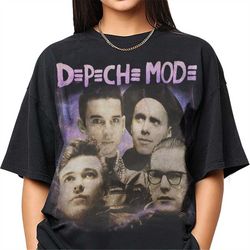 depeche merch logo t-shirt - trending galaxy design for electronic music addicts of english band, available in long slee