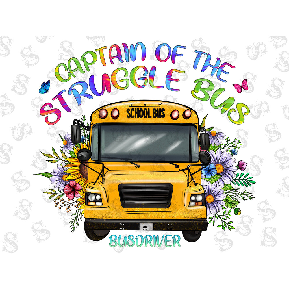Captain Of Struggle Bus Busdrive Png, Bus Png, School Png, Sublimation Designs, Sublimation Design Download, Leopard Design, - 1.jpg