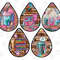 Christmas Teardrop Earring, Christmas Earring, Merry Christmas,Western Design,Sublimation Png,Sublimation Designs Downloads,Digital Download - 4.jpg