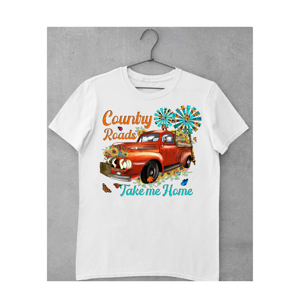 Country Roads Take Me Home Png File, Western Png, Country, Windmill, Sunflower,Truck Png,Digital Download, Western Truck Sublimation Design - 2.jpg