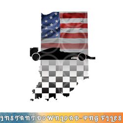 womens indiana american flag to checkered flag graphic v-neck png, digital download copy