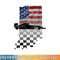 Womens Indiana American Flag to Checkered Flag Graphic V-Neck png, digital download copy.jpg