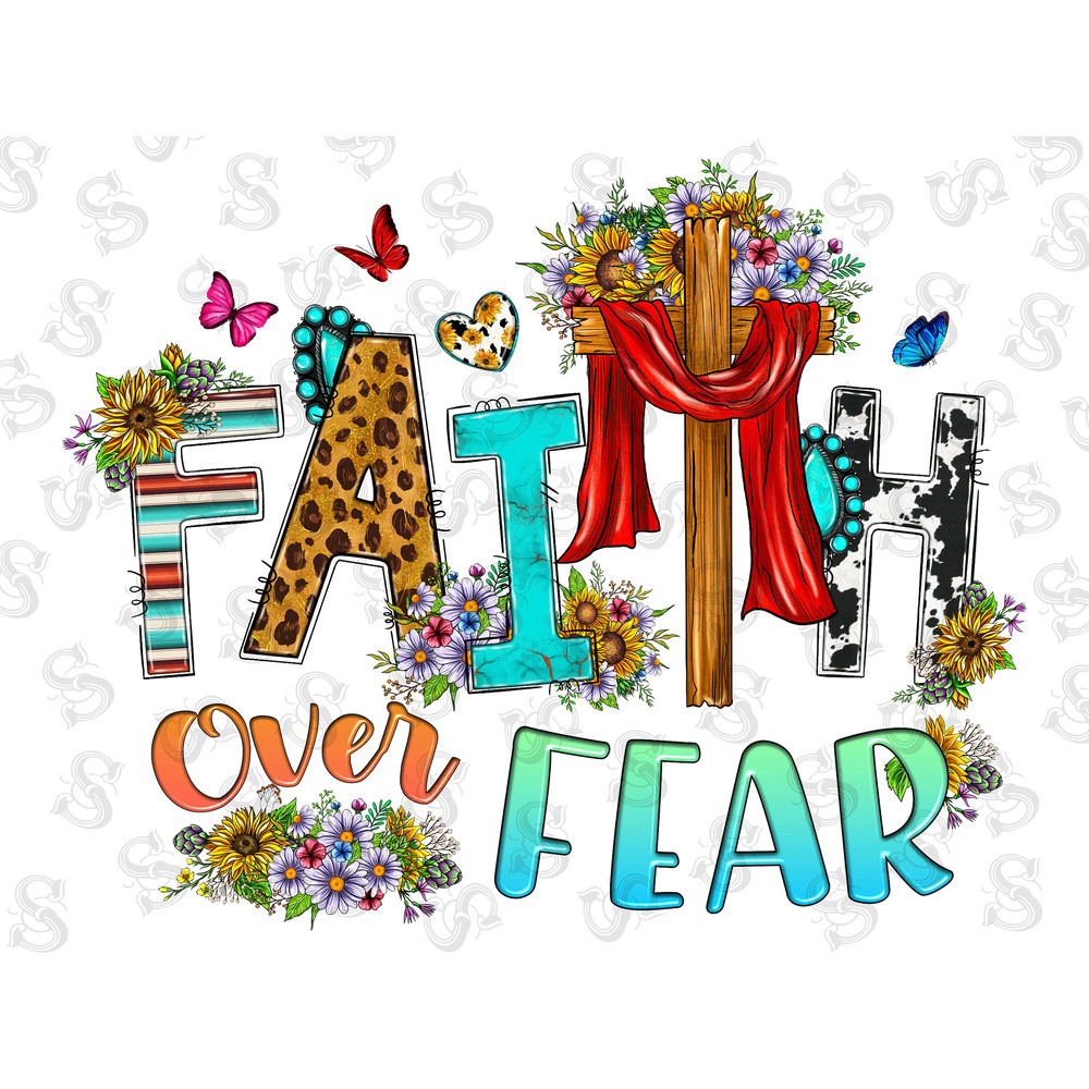 Faith Over Fear Png Sublimation,Western Png,Cross Png,Download, Christian Png,Awareness Png,Leopard Png,Cowhide Png,Digital Download,PNG png - 1.jpg