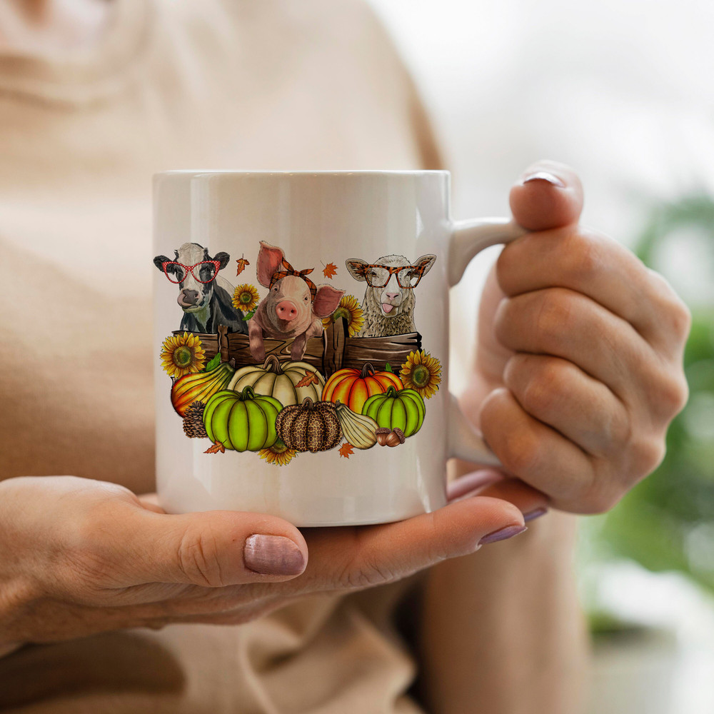 Fall Animals Sublimation Png, Cow Png, Pig Sublimation Png, Western Animal Png, Sunflower Png, Fall Animal Png, Digital Download, Farm Png - 3.jpg