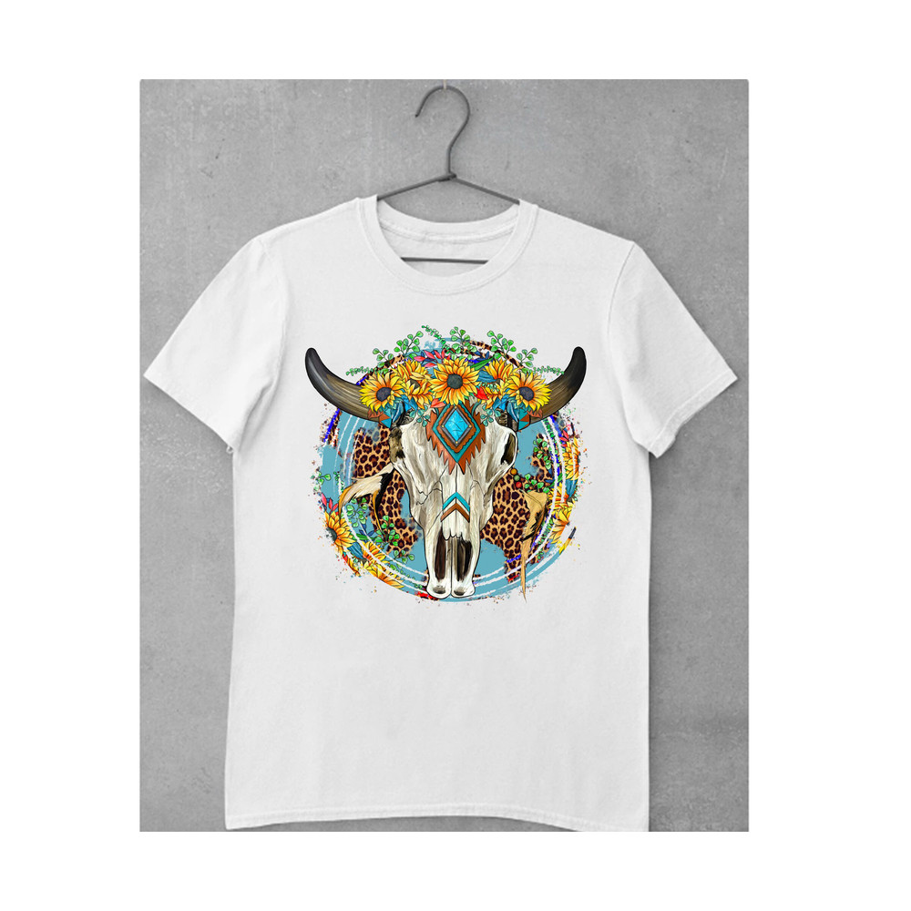 Floral Feather Western Bull Skull Png,Western PNG File,Bull Skull,Sublimation Design,Digital Download,Western Png,PNG File,Cowhide,Sunflower - 2.jpg
