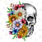 Floral Skull PNG, Skull Sublimation Download, Skull PNG, Retro PNG, Hippie png, boho png, flower Skull sublimation,Floral Skull,skull png - 1.jpg