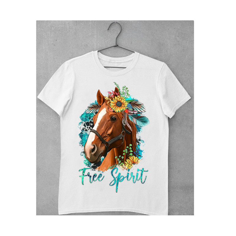 Free Spirit Floral Quarter Horse Png, Horse Png, Horse Sublimation Design, Native American Quarter Horse Png,Horse Portrait Png Downloads - 2.jpg