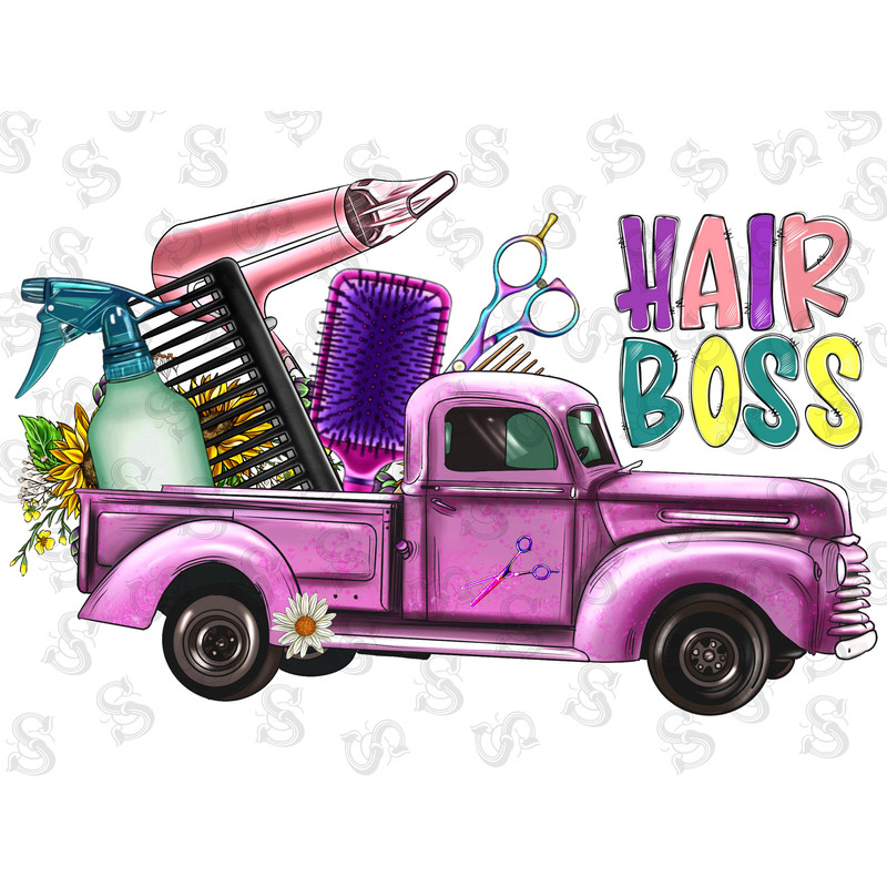 Hair Boss Truck Png Sublimation Design,Truck Png,Hair Boss Png,Hair Boss Truck Png,Hairdresser Png,Hairdresser,Hair Hustler,Digital Download - 1.jpg