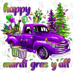 happy mardi gras yall truck png sublimation,happy