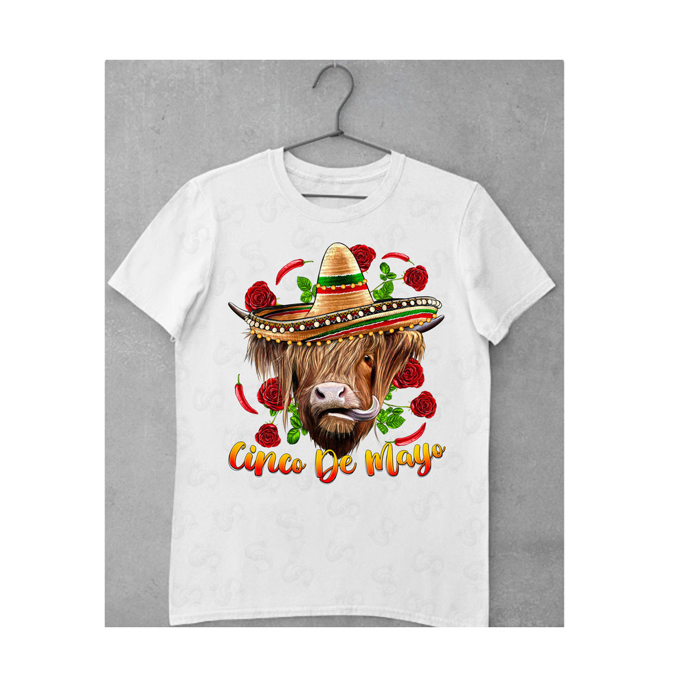 Highland Cow Cinco de Mayo png sublimation design download, cinco de mayo, Mexico png, Mexican png, western png, sublimate designs download - 2.jpg