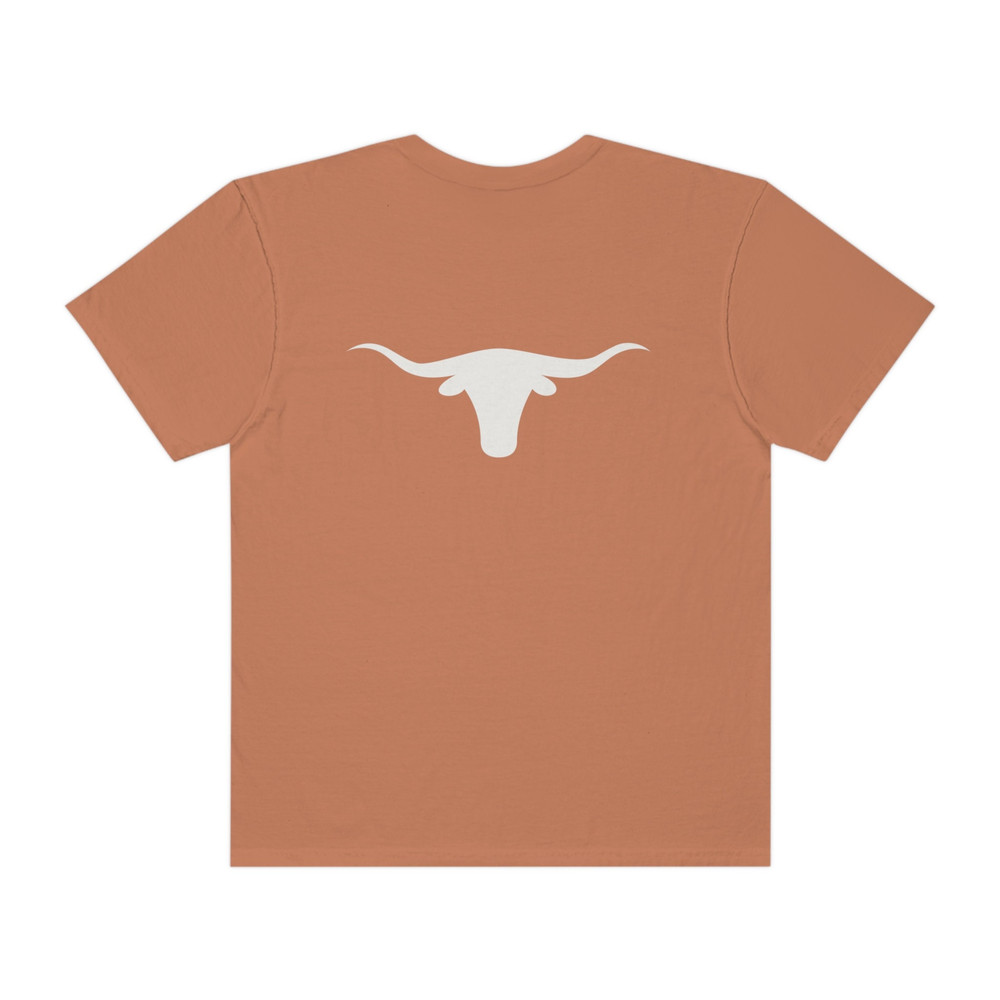 Hook Em! - University of Texas Burnt Orange Double Sided Unisex Comfort Colors T-Shirt, UT Austin, Longhorns Football, Vintage Retro Tee - 6.jpg