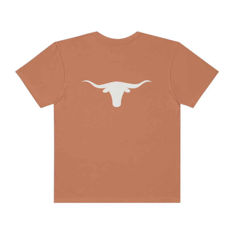Hook Em! - University of Texas Burnt Orange Double Sided Unisex Comfort Colors T-Shirt, UT Austin, Longhorns Football, Vintage Retro Tee - 6.jpg