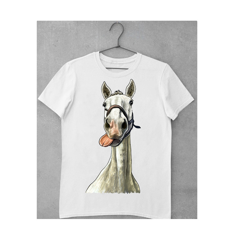 Horse Png Sublimation Design, Funny Farm Animal Clipart, Peeking Head Face, Funny Horse Png, Watercolor Horse Png,Farm Horse Png,White Horse - 2.jpg