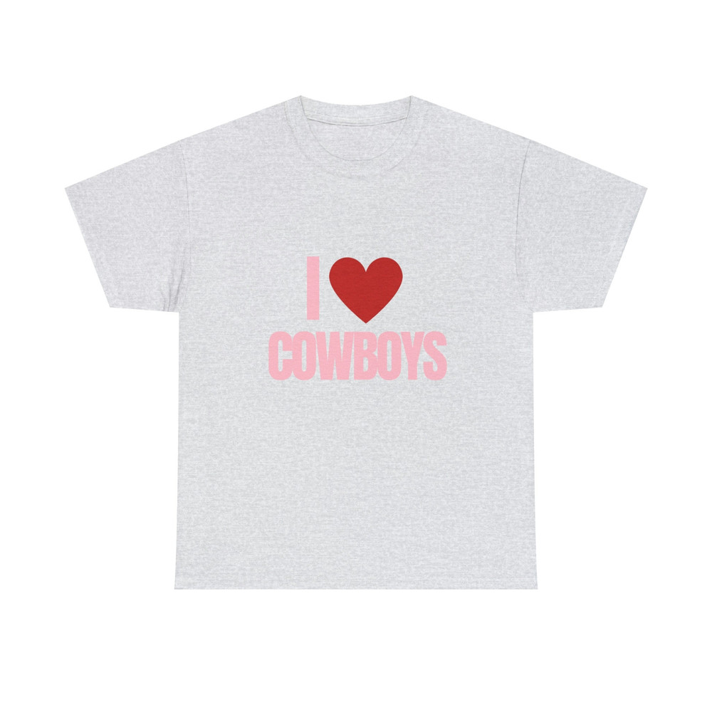 I Love Cowboys - Unisex T-Shirt, I Heart Cowboys - Y2K Style, I Heart Tee, 2000s, Trendy Shirts for Women - 2.jpg