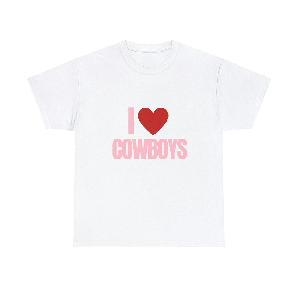 I Love Cowboys - Unisex T-Shirt, I Heart Cowboys - Y2K Style, I Heart Tee, 2000s, Trendy Shirts for Women - 3.jpg