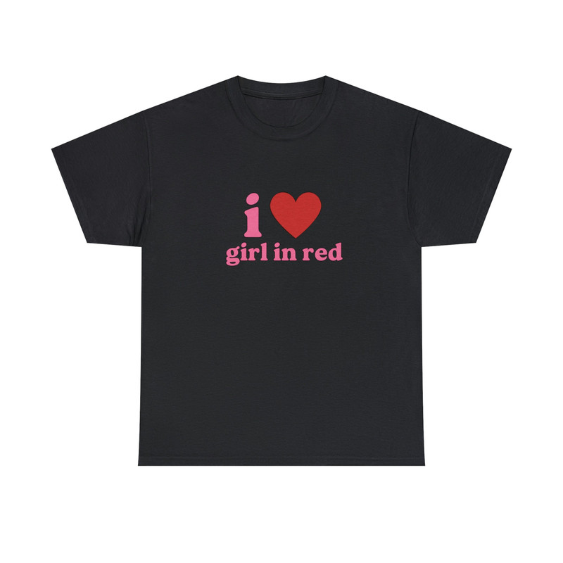 I Love Girl In Red - Unisex T-Shirt, Funny LGBTQ Pride Tee, I Heart Shirt, Bisexual - 3.jpg