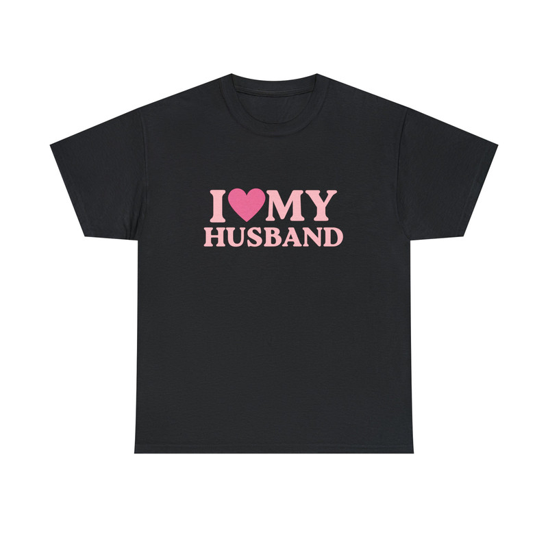 I Love My Husband - Unisex T-Shirt, I Heart My Husband Shirt, Gay LGBTQ Pride Shirt, Funny Shirt for Husband or Wife, Pink I Heart Tee - 1.jpg