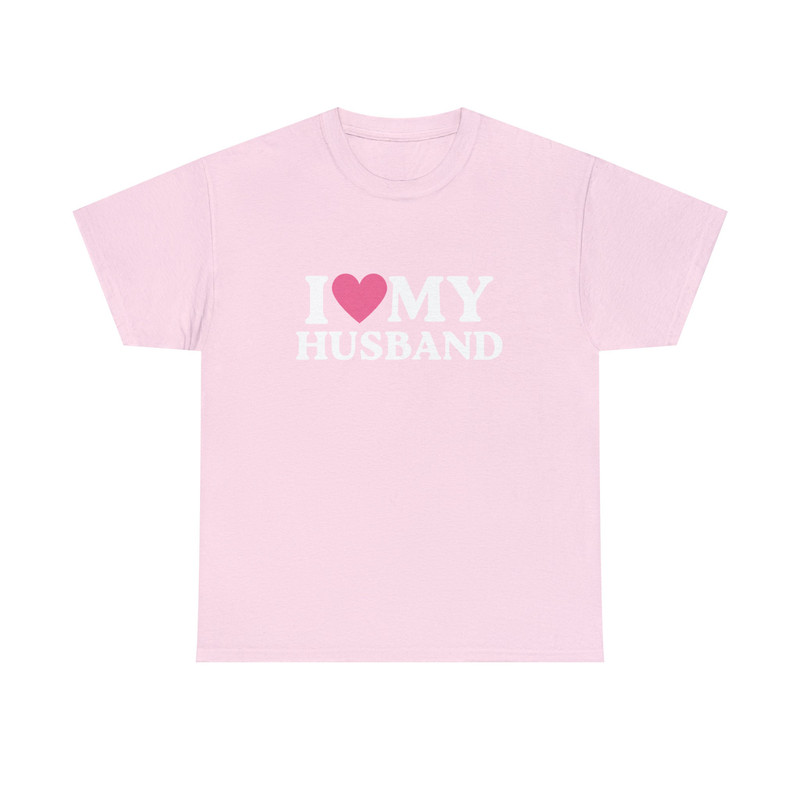 I Love My Husband - Unisex T-Shirt, I Heart My Husband Shirt, Gay LGBTQ Pride Shirt, Funny Shirt for Husband or Wife, Pink I Heart Tee - 2.jpg