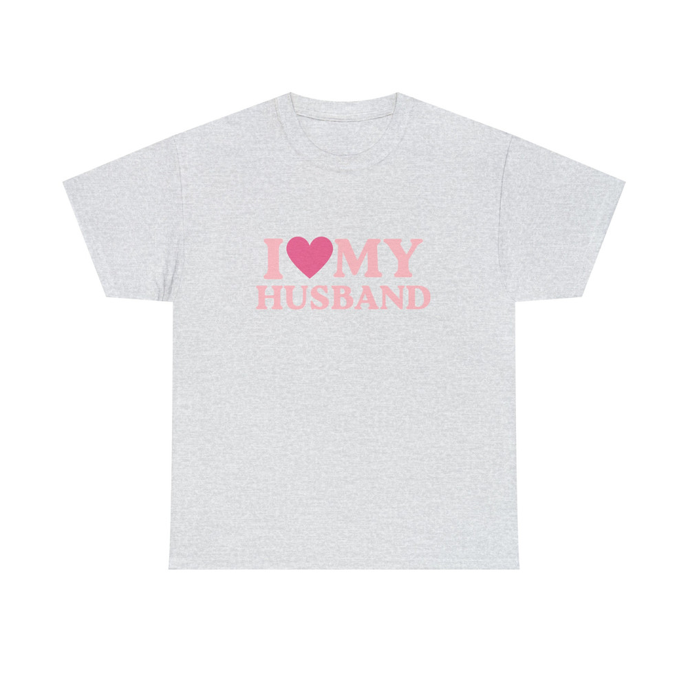 I Love My Husband - Unisex T-Shirt, I Heart My Husband Shirt, Gay LGBTQ Pride Shirt, Funny Shirt for Husband or Wife, Pink I Heart Tee - 3.jpg