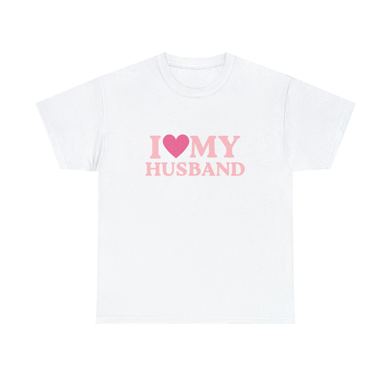 I Love My Husband - Unisex T-Shirt, I Heart My Husband Shirt, Gay LGBTQ Pride Shirt, Funny Shirt for Husband or Wife, Pink I Heart Tee - 4.jpg