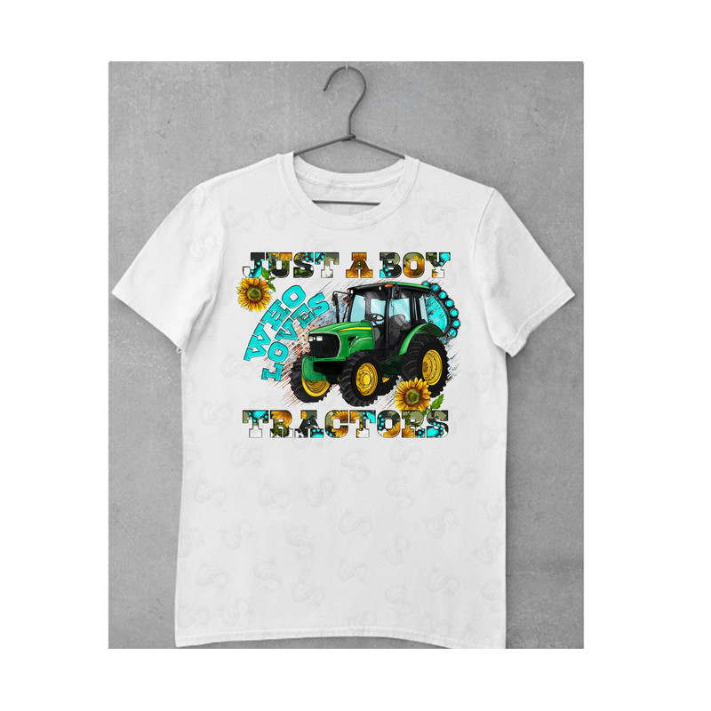 Just a Boy who Loves Tractors, Sublimation Design, Printable Digital Download, Design for T Shirt, Funny Husband Dad, Country Farm Life - 2.jpg