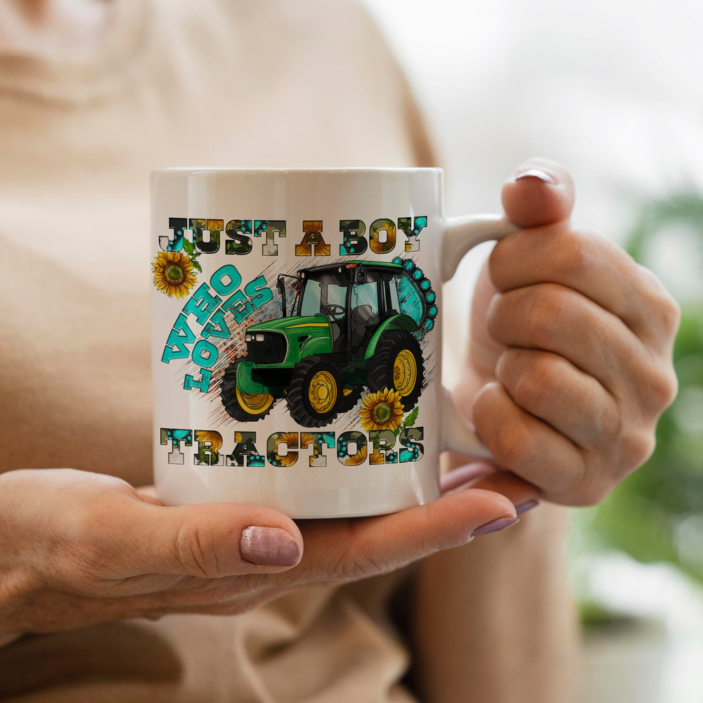 Just a Boy who Loves Tractors, Sublimation Design, Printable Digital Download, Design for T Shirt, Funny Husband Dad, Country Farm Life - 3.jpg