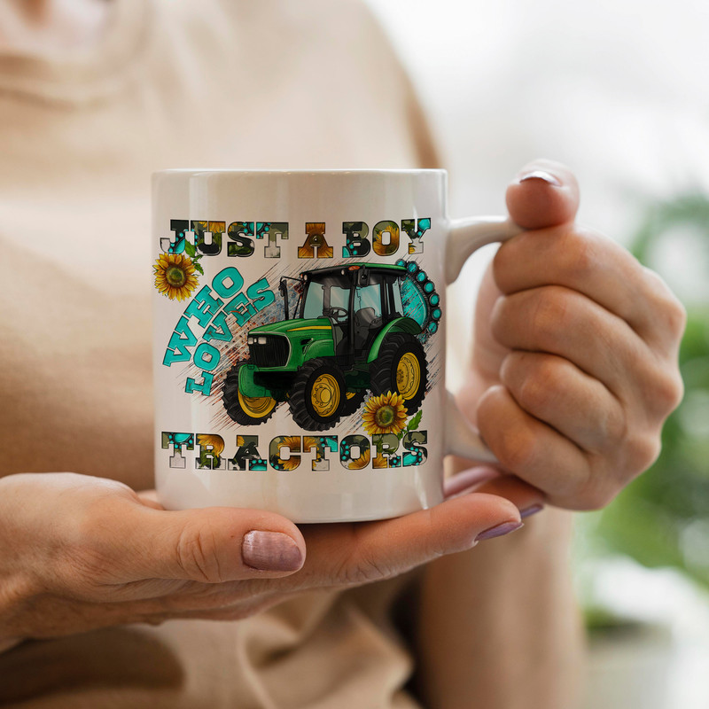 Just a Boy who Loves Tractors, Sublimation Design, Printable Digital Download, Design for T Shirt, Funny Husband Dad, Country Farm Life - 3.jpg