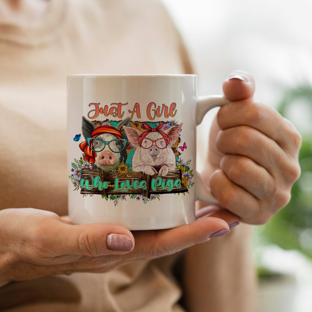 Just A Girl Who Loves Pigs Png, Western Pigs Png Sublimation Design, Pig Png, Hand Drawing Pig Png, Pig Portrait Png, Baby Pig Png, Farm Pig - 3.jpg