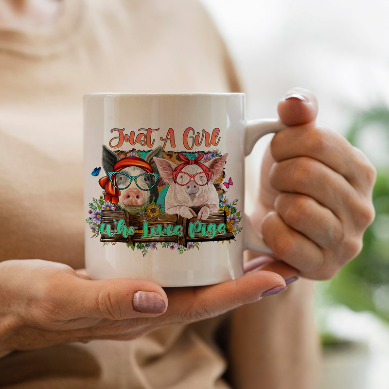 Just A Girl Who Loves Pigs Png, Western Pigs Png Sublimation Design, Pig Png, Hand Drawing Pig Png, Pig Portrait Png, Baby Pig Png, Farm Pig - 3.jpg