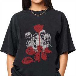 depeche mode drawing t-shirt - alternative clothing for music lovers