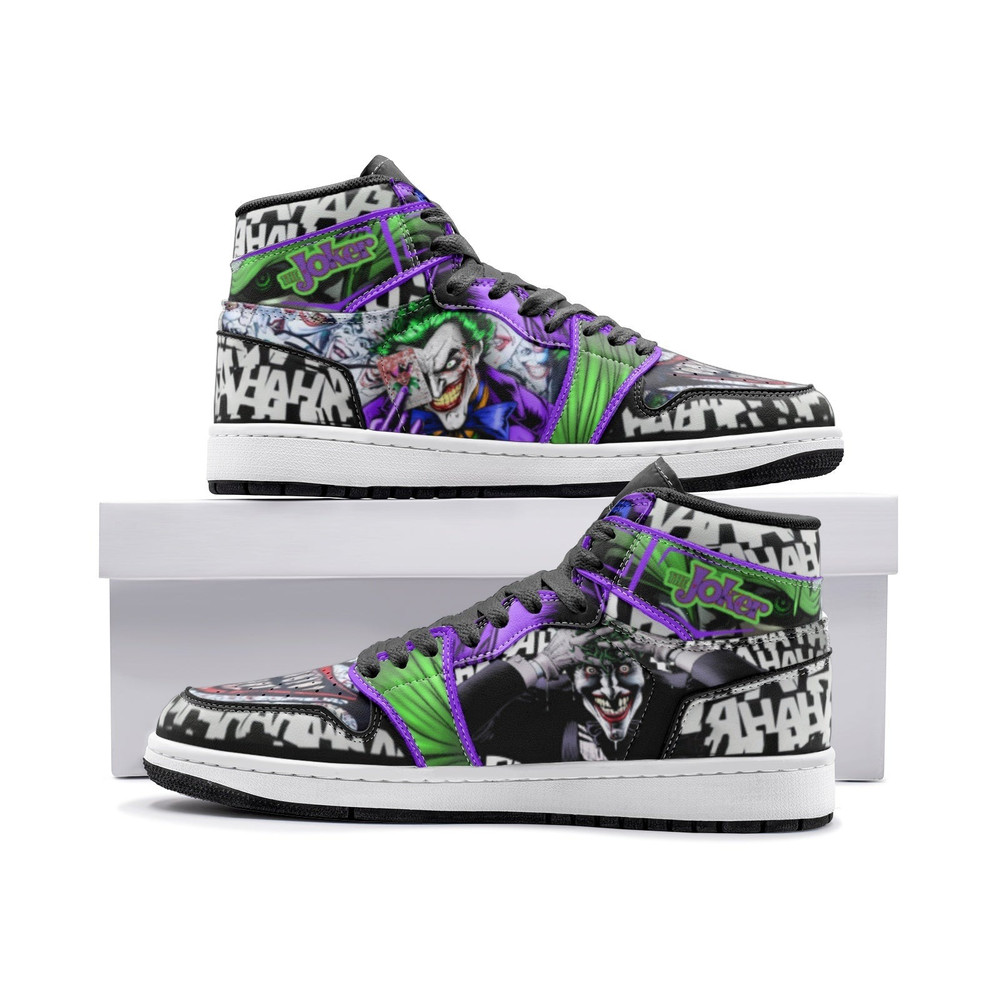 The Joker Jordan 1 Shoes, The Joker Jordan 1 Shoes for fan, The Joker DC Comics Sneaker, The Joker Shoes for fan