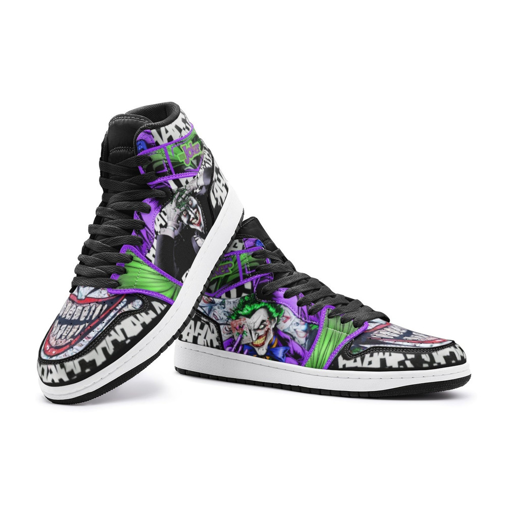 The Joker Jordan 1 Shoes, The Joker Jordan 1 Shoes for fan, The Joker DC Comics Sneaker, The Joker Shoes for fan