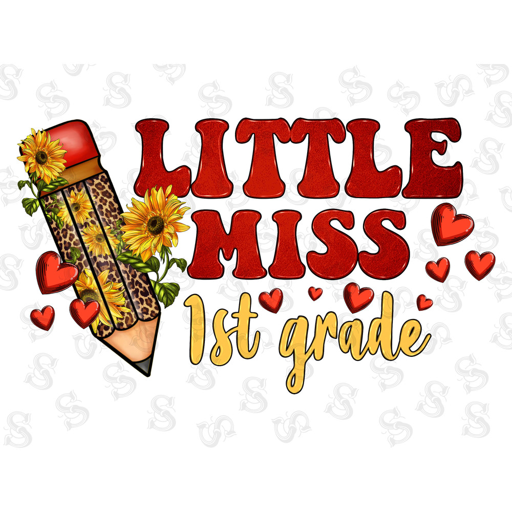 Little Miss 1st Grade Png Sublimation Design ,1st Grade,Little Female Male 1st Grade Png ,School Png ,Back To School Print,Digital Downloads - 1.jpg