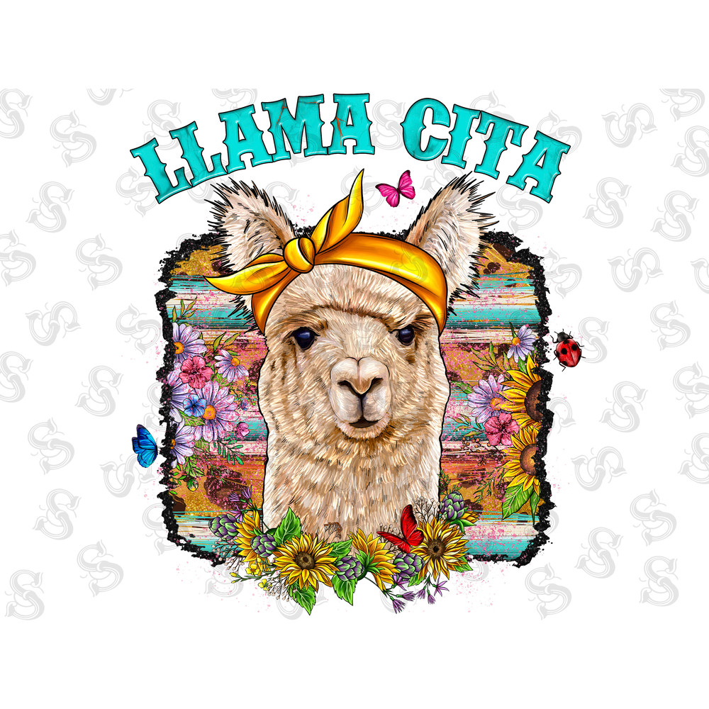 Llama Cita Sublimation Png Design, Llama Png Sublimation Design, Mama Cita Png, Watercolor Llama Png, Sublimation Design, Digital Download - 1.jpg